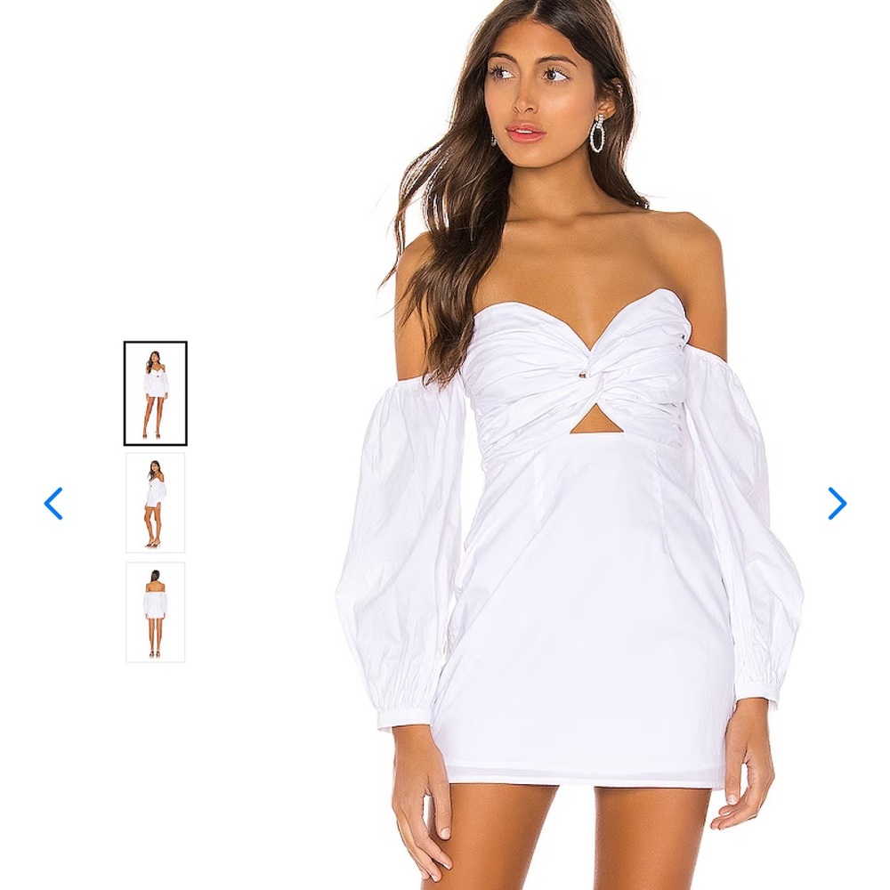 Superdown Flynn Ruched Sleeve Dress size: s